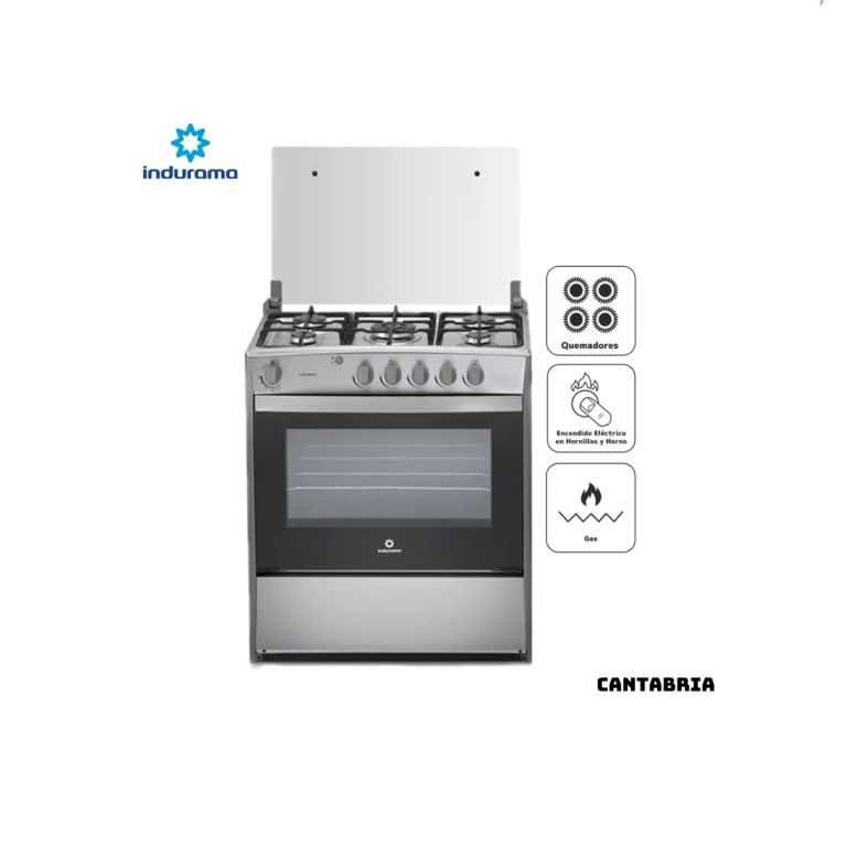 COCINA DE PIE A GAS 5 HORNILLAS CROMA - CANTABRIA