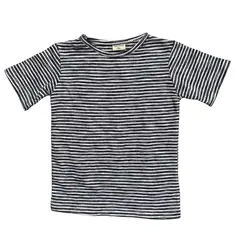 RED CARROT - Polo unisex niño jersey manga corta negro y blanco rayado