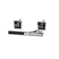 GENERICO - Gemelos con Pisa Corbata - Plateado