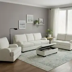 AMBIHOME - Juego de sala 3-2-1 Velora + Banqueta baúl de regalo