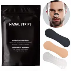 GENERICO - Tiras Nasales Dilatador para Dormir Correr Deportivo Antirronquidos Pack x30 Negro