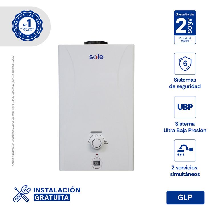 Calentador Instantáneo Control Total Glp 10L CAcc