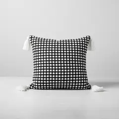 CONCEPTS LIFE - Cojin Ajedrez Bohemiam 45x45 cm