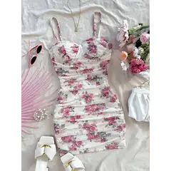 GENERICO - VESTIDO LOLITAS BLANCO FLORAL K-POP URBANO