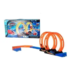 GENERICO - Pista de Carros con 2 Loops y Rampa