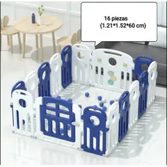 GENERICO - Corral Bebé Azul 16 Piezas