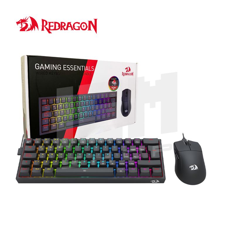 Combo Gamer S143 Teclado Mecánico 60% + Mouse RGB M724 para Esports