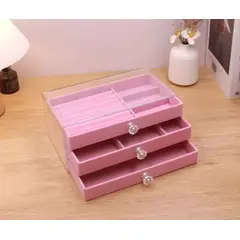 GENERICO - Joyero Organizador De Joyas Cofre Pulseras Relojes 3 Niveles