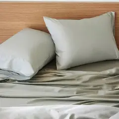 ISATEX HOME - Juego de Sábanas 100% Bambú 300 Hilos Gris Plata King