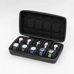 STRIVE - ORGANIZADOR DE PORTA RELOJES TELA PREMIUM OXFORD REPELENTE 3 A 10 RELOJES