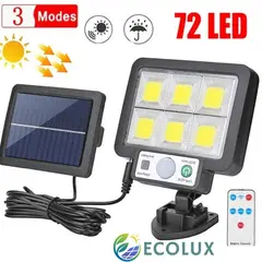 OEM - Lampara Reflector Luz LED para Exteriores Panel Solar con Cable