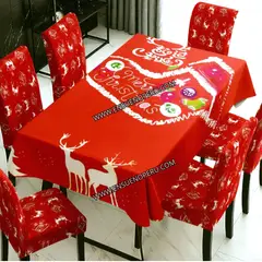 GENERICO - JUEGO DE MANTEL Y FUNDAS DE SILLAS “CONTIENE 9 PIEZAS”