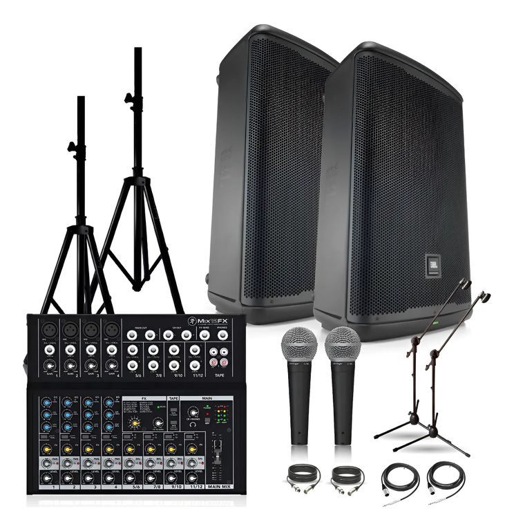 Kit Audio Eon715 + Mezcladora Mackie Mix12