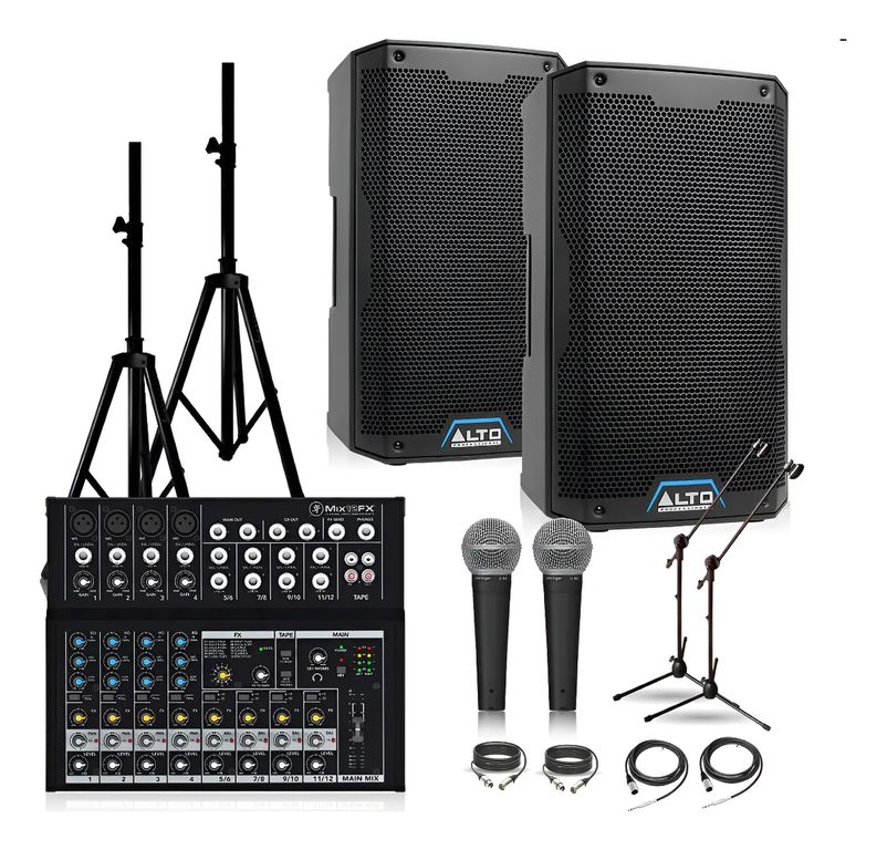 Kit Audio TS415 + Mezcladora Mackie Mix12