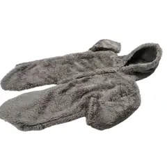 GENERICO - Enterizo con capucha de felpa color entero