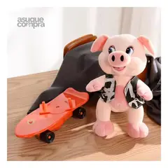 GENERICO - Monopatín con Peluche Cerdito Musical 360º Para Niños I JS