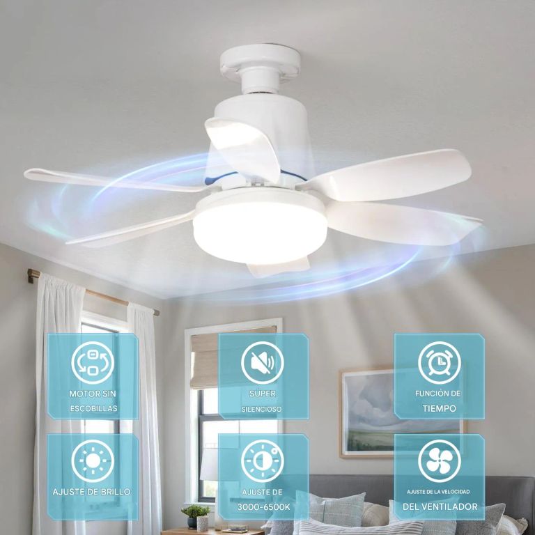 LAMPARA LED, CON VENTILADOR ULTRA SILENCIOSO, DE 30W REAL , 47CM