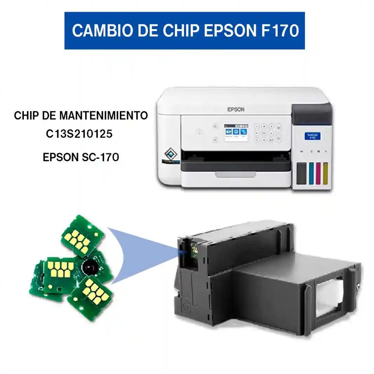 Impresora sc- f170 chip para tanke de mantenimiento