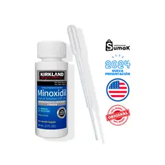 KIRKLAND - Minoxidil 5% frasco y gotero barba y cabello