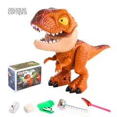 GENERICO - Dino Azul 5 en 1 con Útiles Escolares para Niños