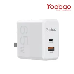 YOOBAO - Cargador De Pared 65W RY-U65 Con Conector USB Tipo-A y Tipo-C