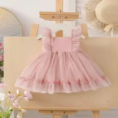 GENERICO - VESTIDO PARA NIÑA BEBE AMARILLO DE AÑO NUEVO
