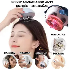 OEM - Masajeador de CABEZA y CUERPO 3D + INFRARROJO RECARGABLE