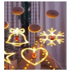 GENERICO - LUCES COLGANTES NAVIDEÑA PARA VENTANA X3 UNIDADES