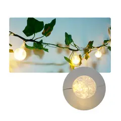 GENERICO - Cadena de Luces LED 1.85 m con Bolas Acrílicas Transparentes – Iluminación Ambiental