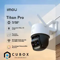 OEM - Cámara IMOU Titan Pro 6MP con Conexión WiFi y PoE Visión Nocturna a Color