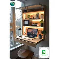 Pelikano - Escritorio de melamine plegable flotante exclusivo