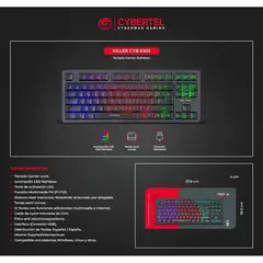CYBERTEL - Teclado Gamer RainbowLED Antighosting Xtreme CYB K501
