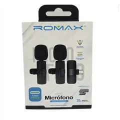 ROMAX - Micrófono Inalámbrico Portátil para iPhone 20 m de Alcance