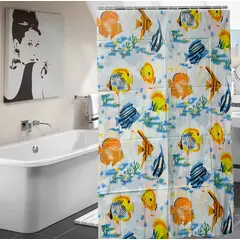 GENERICO - Cortina de Baño Peces 180x180cm