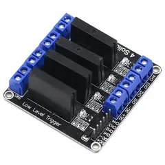 GENERICO - Módulo Relé Rele Relay de Estado Sólido 5V 4 Canales con Fusible – Alta Confiabilidad 240V 2A