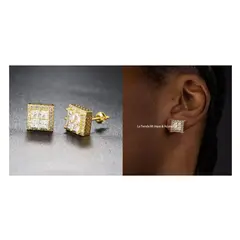 LA TIENDA 88 JOYAS Y ACCESORIOS - La Tienda 88 - Aretes Argollas Unisex Hombre Hip Hop - Amarillo