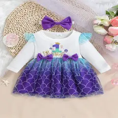 GENERICO - VESTIDO DE NIÑA BEBE DE SIRENA