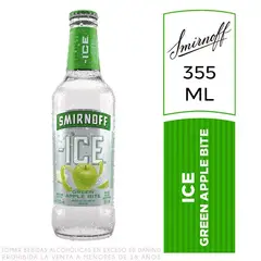 SMIRNOFF - VODKA GREEN APPLE Botella 355ml - 24 UND