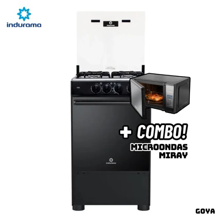 COCINA DE PIE A GAS 4 HORNILLAS - GOYA + MICROONDAS MIRAY HMM-20N