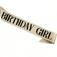 GENERICO - Banda cumpleañera birthday girl dorada