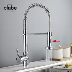 GENERICO - CAÑO GRIFO PARA COCINA MONOCOMANDO MEZCLADORA RESORTE MUEBLE CROMADO