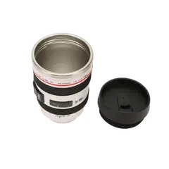 GENERICO - Taza de acero inoxidable con lente de cámara