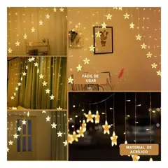 RYBIU IMPORT - Tira de Luces Brillantes en Forma de 16 de Estrellas