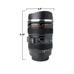 GENERICO - Taza de café con lente de cámara con tapa deslizante