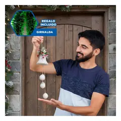 RYBIU IMPORT - Decoracion para Puerta de Navidad Y+Guirnalda Nav