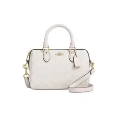 COACH - Outlet Bolso de hombro cruzado para mujer de PVC con detalles de cuero