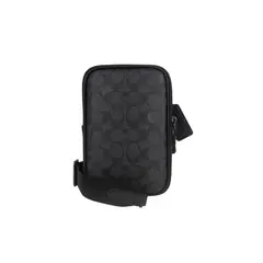 COACH - Outlet Bolso de hombro cruzado para hombre de PVC con detalles de cuero
