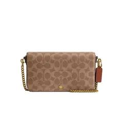 COACH - Retail Bolso de hombro cruzado para mujer de PVC con detalles de cuero