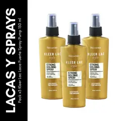 GENERICO - Pack x3 Kleer Lac Laca Fuerte Spray Pump 150 ml
