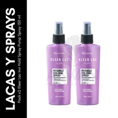 GENERICO - Pack x2 Kleer Lac Invi Hold Spray Pump Spray 150 ml